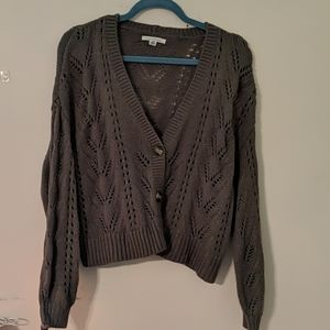 American Eagle Army Green Knit Cardigan